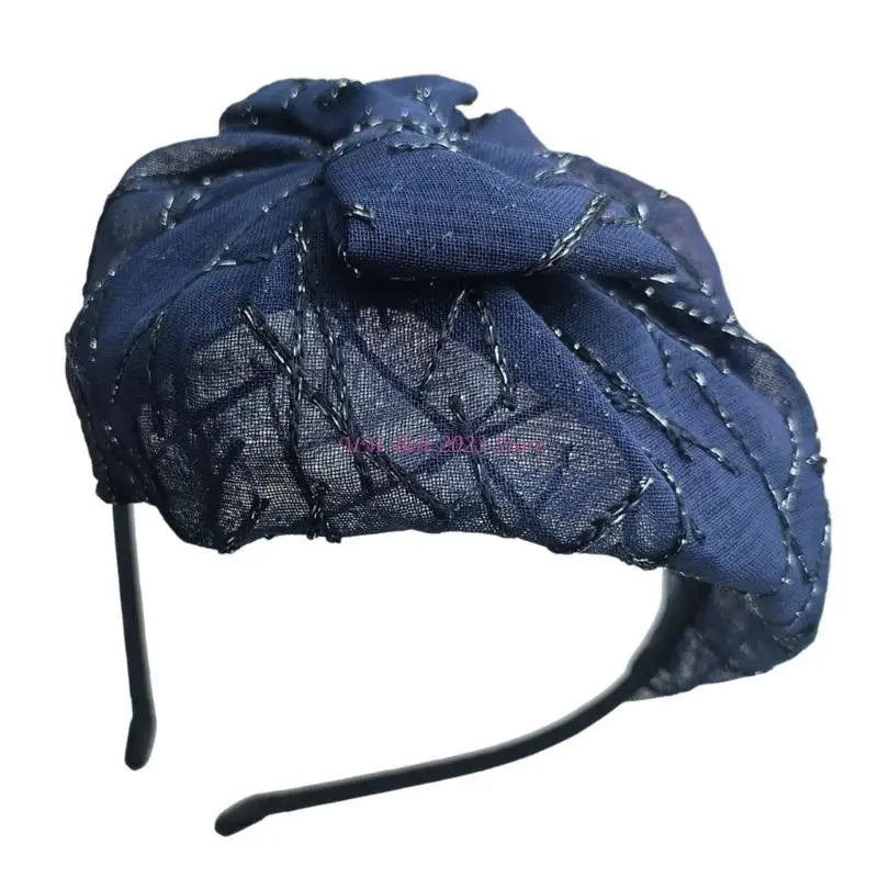 49ME Fashion Bowknot Fascinator Hat Luxurious Bows Headband With Headpiece Hair Decoration for Women and Girls