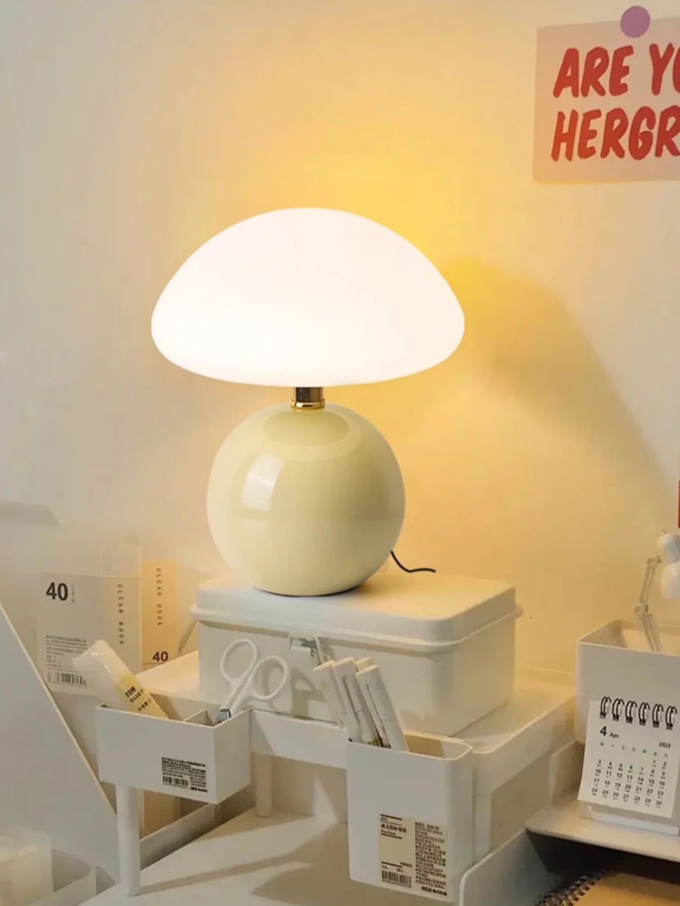 Led table lamp for bedroom Lamp bedside table White/pink/red/beige/orange stromatolite moon desk Mood light Room decorating item