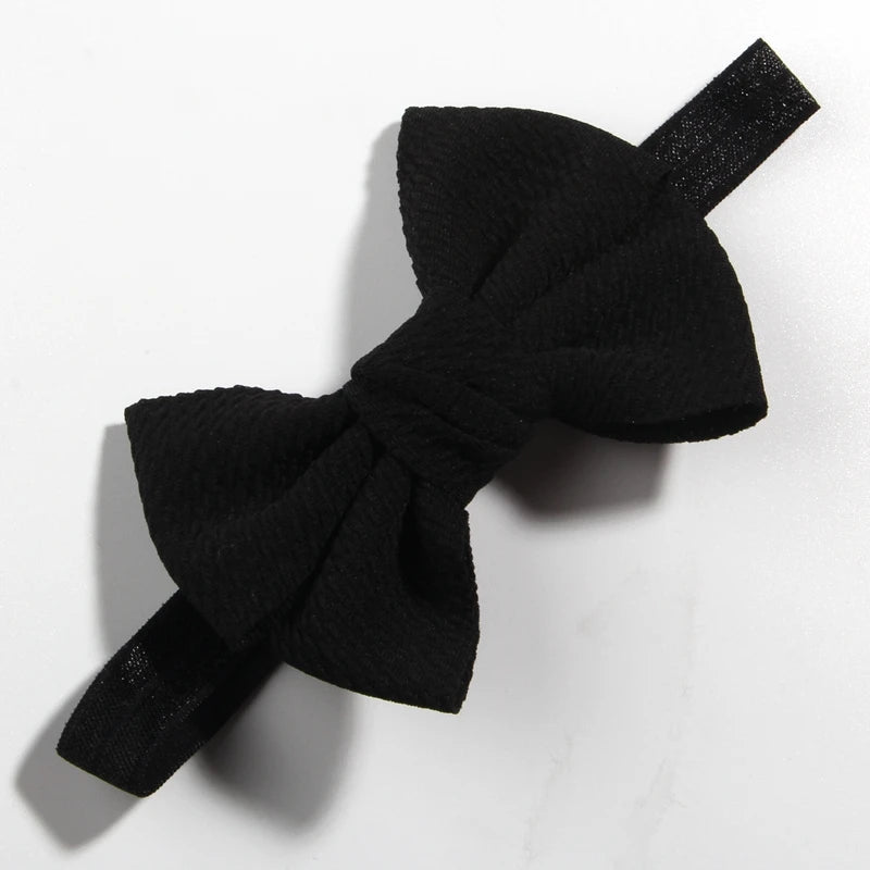 11cm 4.3" Fashion Seersucker Waffle Hair Bows With Headbands For Women Girls Kids Headwear Headband Hair Accessories