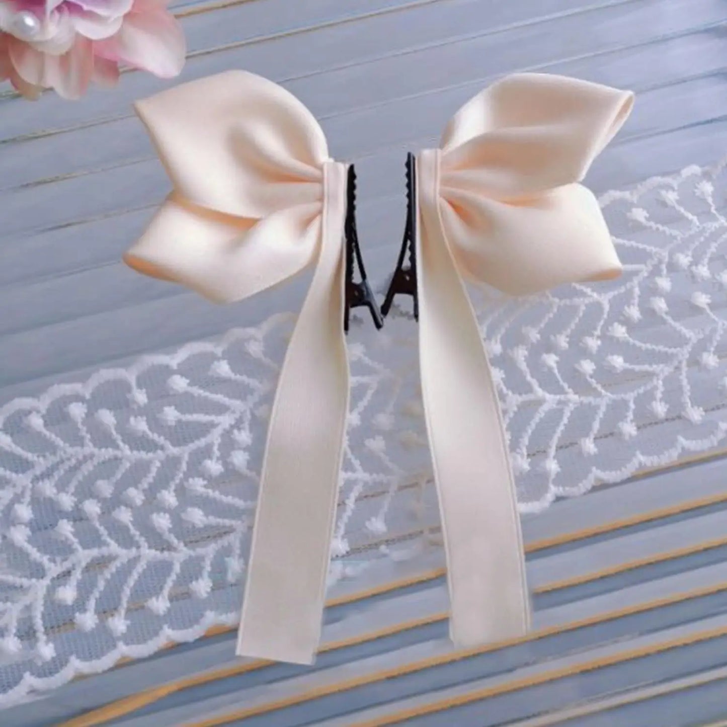 Cute Bowknot Hair Clips Fashion Sweet Hair Accessories Side Clip Headdress Headwear Ribbon Hair Bows Clips Hairpin Girls