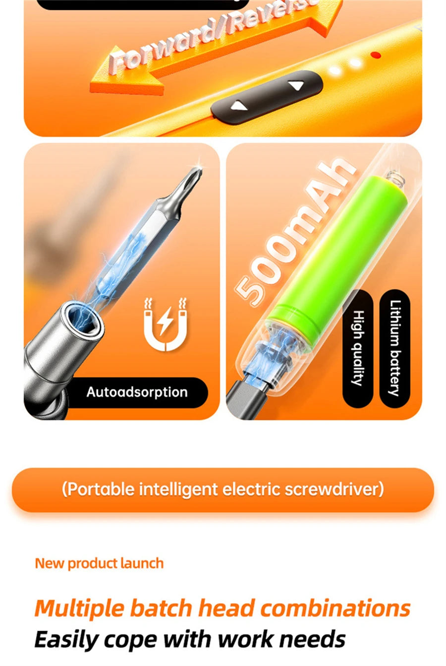 Electric Screwdriver Set Precision Power Tool Kit Rechargeable Wireless Mini Small Bits for Mobile Cell computer Repair CRV