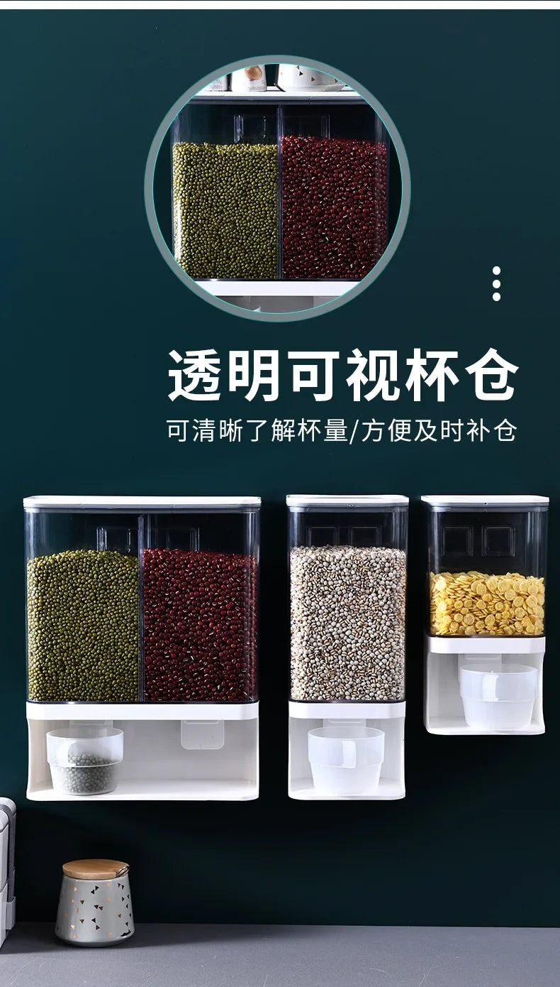 Simple compartmented grain can storage box sealed storage can grain storage can washing powder fragrance bead storage