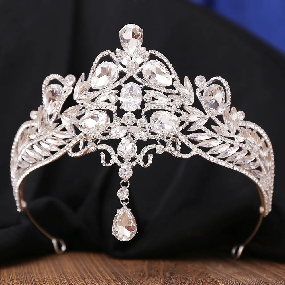 Luxury Wedding Crown for Bride Tiaras Rhinestone Hair Jewelry Gifts Crystal Hair Accessories Women Headband Bridal Headwear (Free Shipping) 💝🌹💖