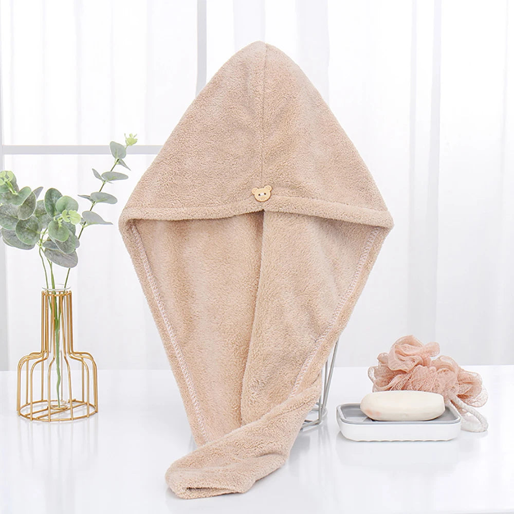 Magic Microfiber Hair Wiping Towel Fast Drying Dryer Towel Women Wrap Head Absorption Water Bath Hat Towels Home Bathroom Supply