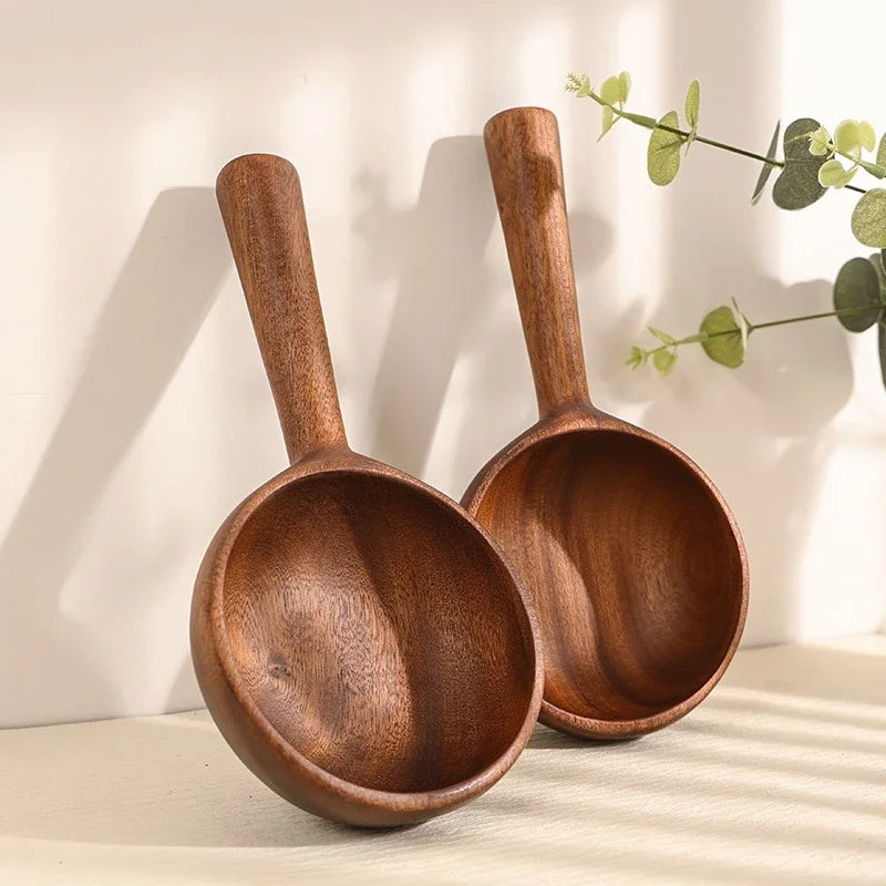 Kitchen Bar Utensils, Wooden Cutlery, Bowls, Spoons, Forks Set, Can be Used for Travel, Picnic, Portable Eco-friendly, Chunky