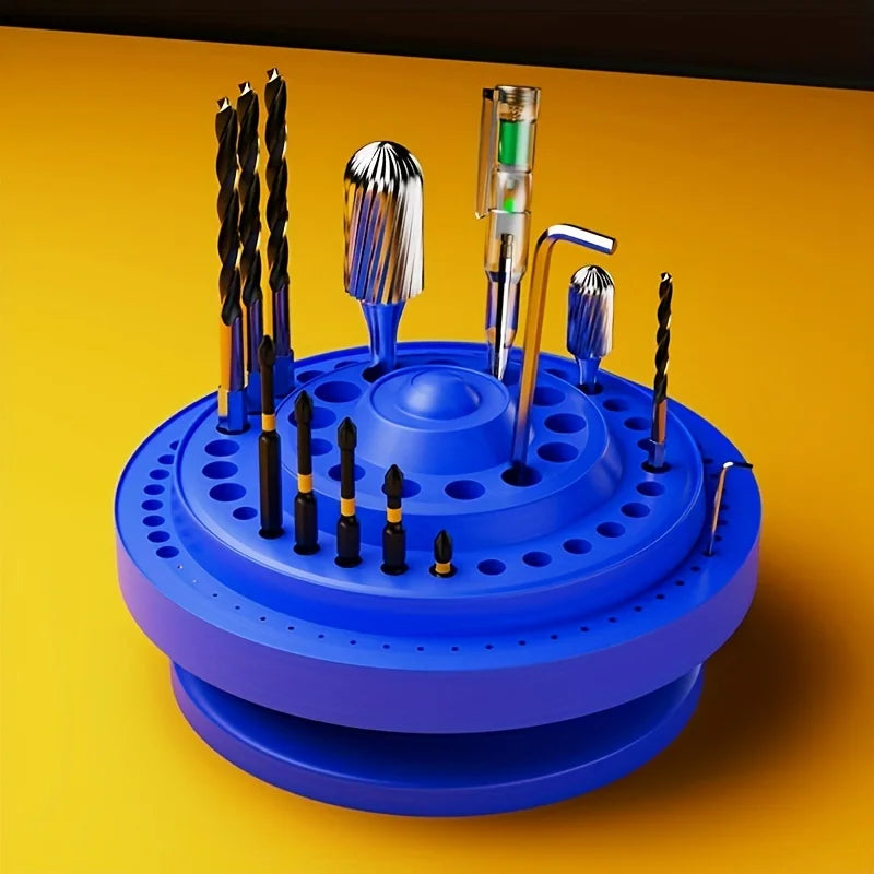Rotary Tool Bit Holder, ⚡🎗️(Drill Bench Tool Holes Screwdriver Bit Holder) Drill Head Storage Case❤️💝