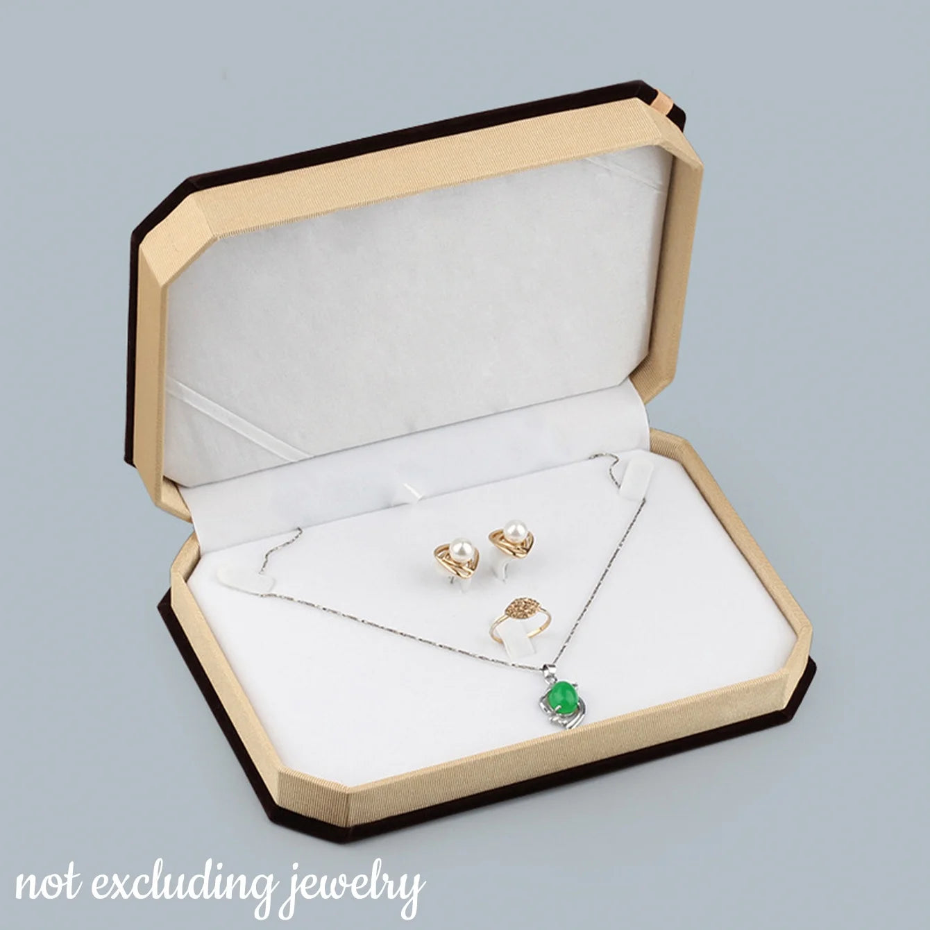 Velvet Jewelry Gift Box for Necklace Rings Pendant Bracelet Elegant Jewelry Packing Case for Festival Birthday Gifts Storage