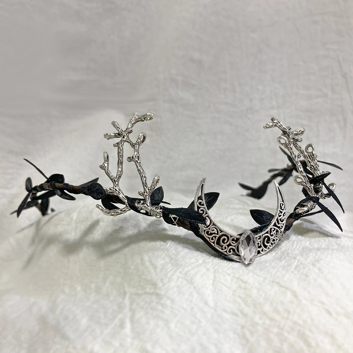 Fairy Crown Elf Tiara Crown For Women Wedding Tiara Bride Flower Girl Crown Fairy Costume Circlet Floral Hair Wreath Renaissance