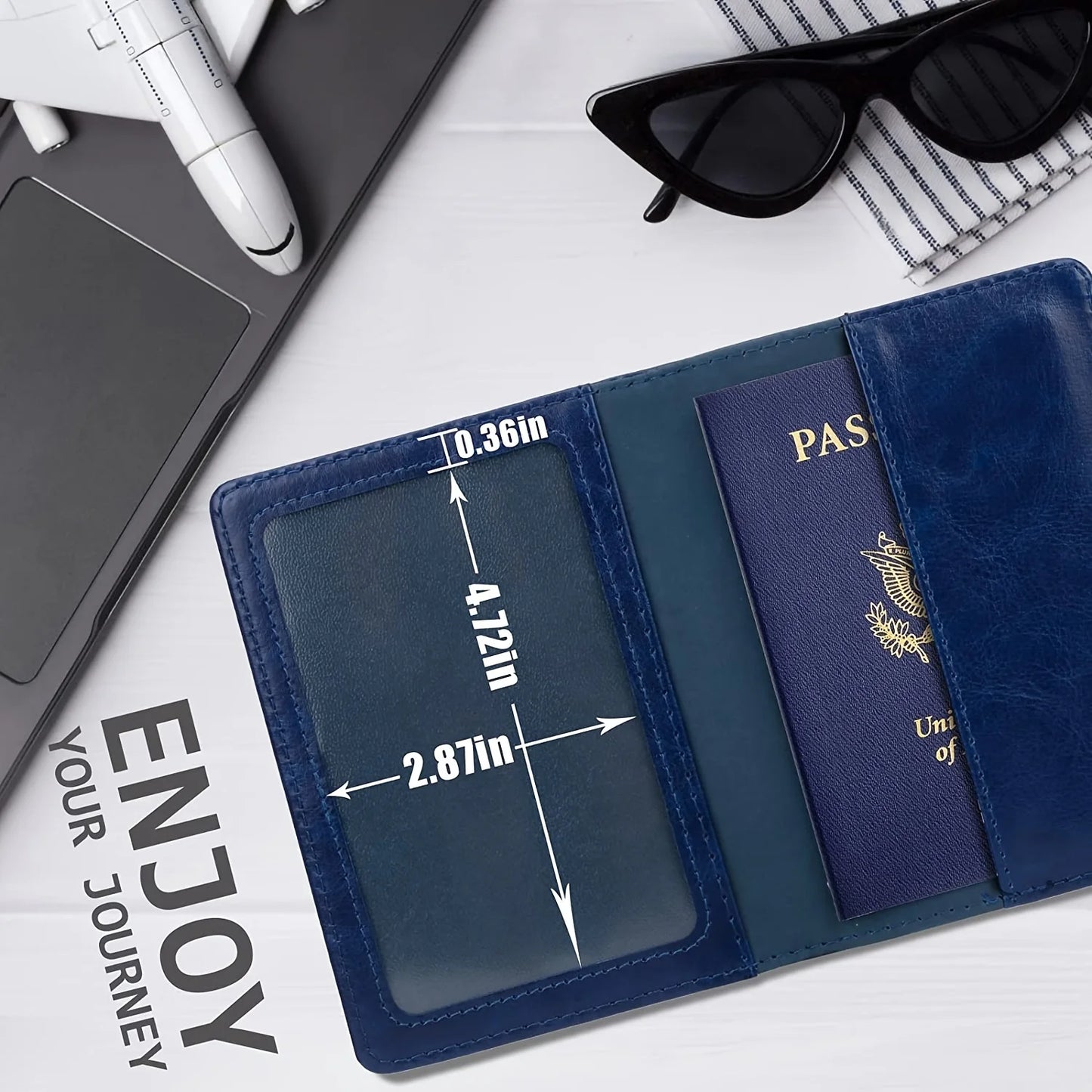 Passport Holder 👍 (Wallet Cover) 🎁 Travel Essentials 🚙 RFID Blocking💯 Leather Style!✅