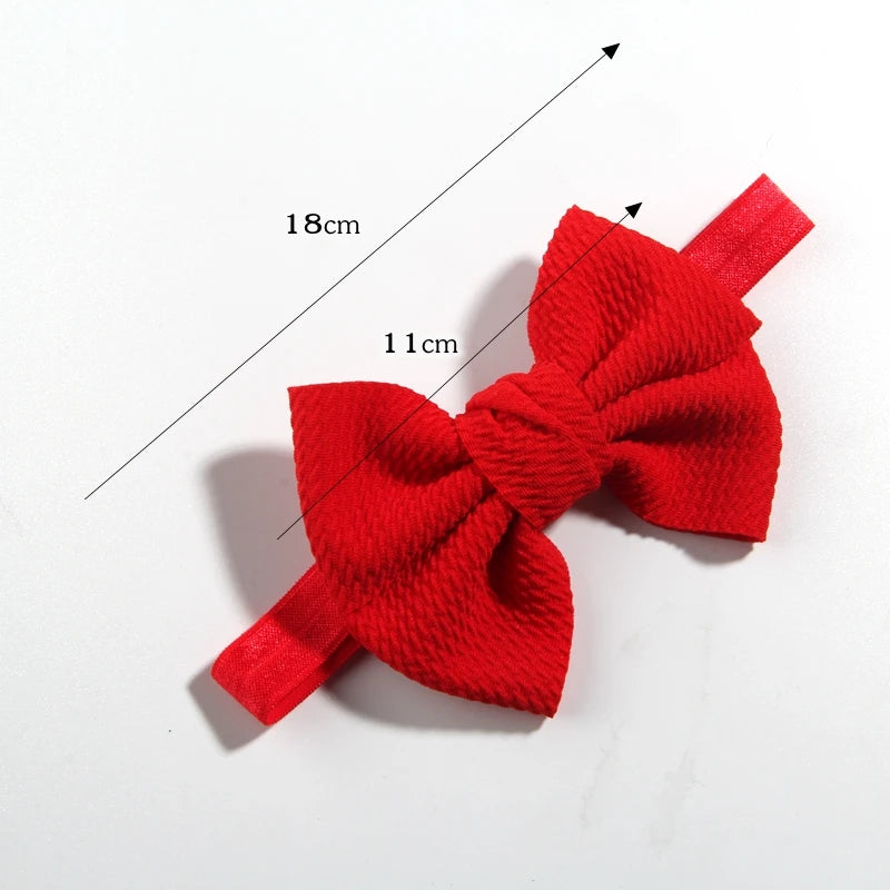 11cm 4.3" Fashion Seersucker Waffle Hair Bows With Headbands For Women Girls Kids Headwear Headband Hair Accessories
