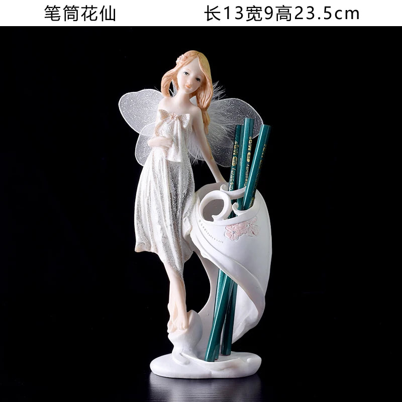 Fairy Beauty Angel Ornaments Resin Doll Cute Girl Wedding Gift Decorative Home Accessories Things For Room Decoration