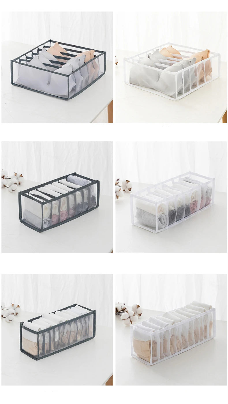Underwear Drawer Organizer Storage Box Foldable Closet Organizers Drawer Divider Storage Boxes For Underpants Socks Bra