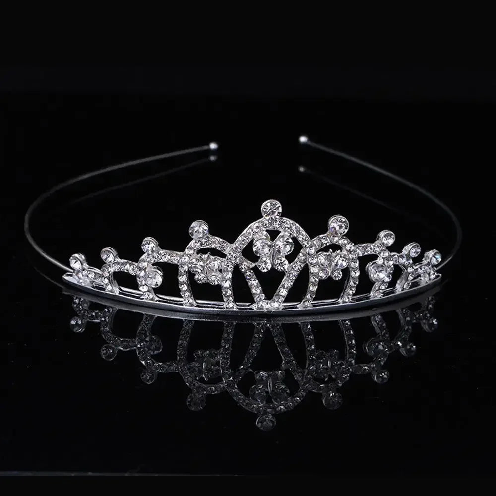 Children Tiaras and Crowns Headband Kids Girls Bridal Crystal Crown Wedding Party Accessiories Hair Jewelry Ornaments Headpiece