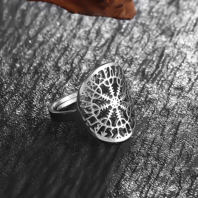 Stainless Steel Angel Wing Ring Open Adjustable Feather Ring for Men Women Couple Fashion Jewelry Anniversary Gift