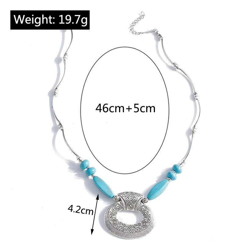 Fashion Choker Necklaces for Women Female Metal Round Vintage Statement Necklace Girls Party Holiday Jewelry Gifts