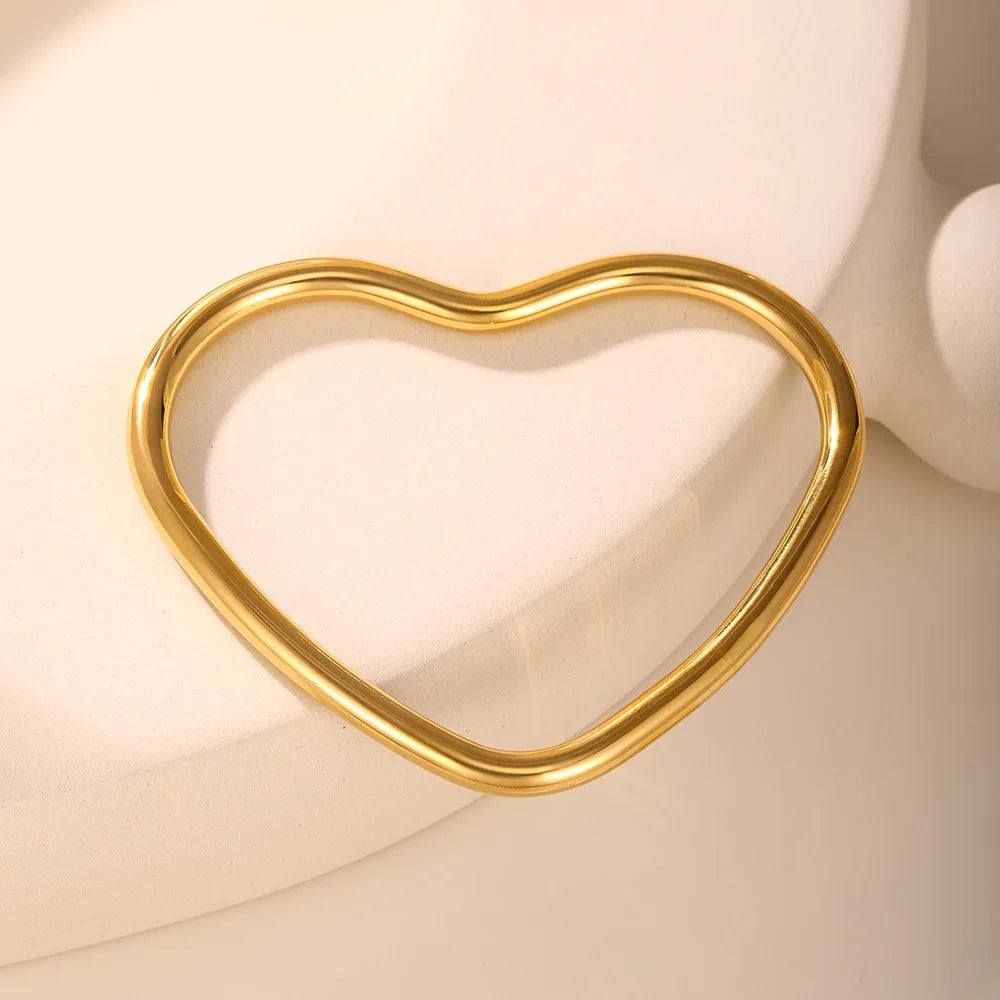 Women's Bracelet Ins Light Luxury Style Love Closed Design Stainless Steel Fashion Versatile Jewelry Accessories
