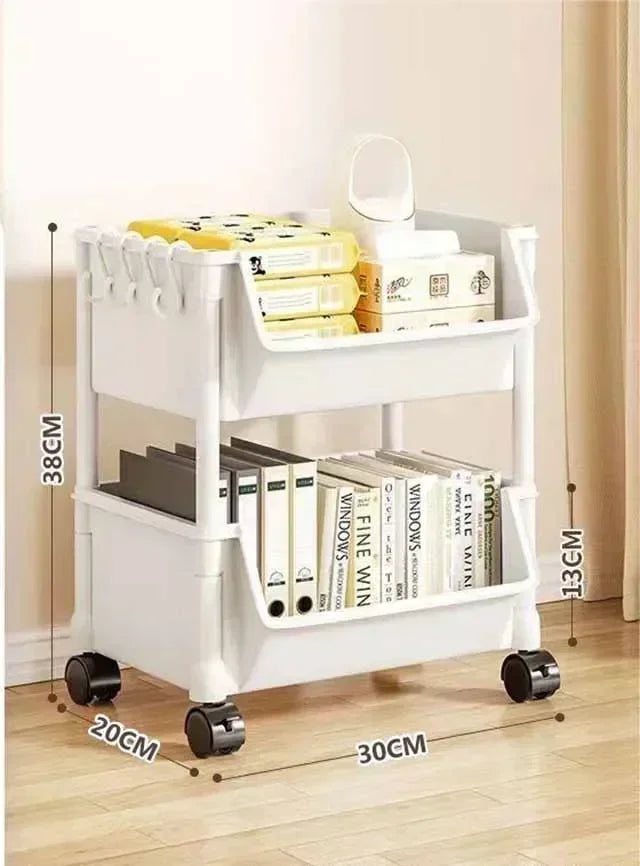 NEW Kitchen Storage Trolley Bookshelf Slit Storage Cabinet Bathroom Living Room Home Organizer Rack Kitchen Corner Narrow