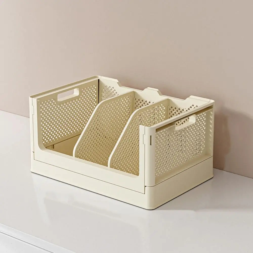 Storage Container Large Capacity Foldable Storage Basket Portable with Dividers Toys Storage Bin Multi-purpose Book Frame Snacks