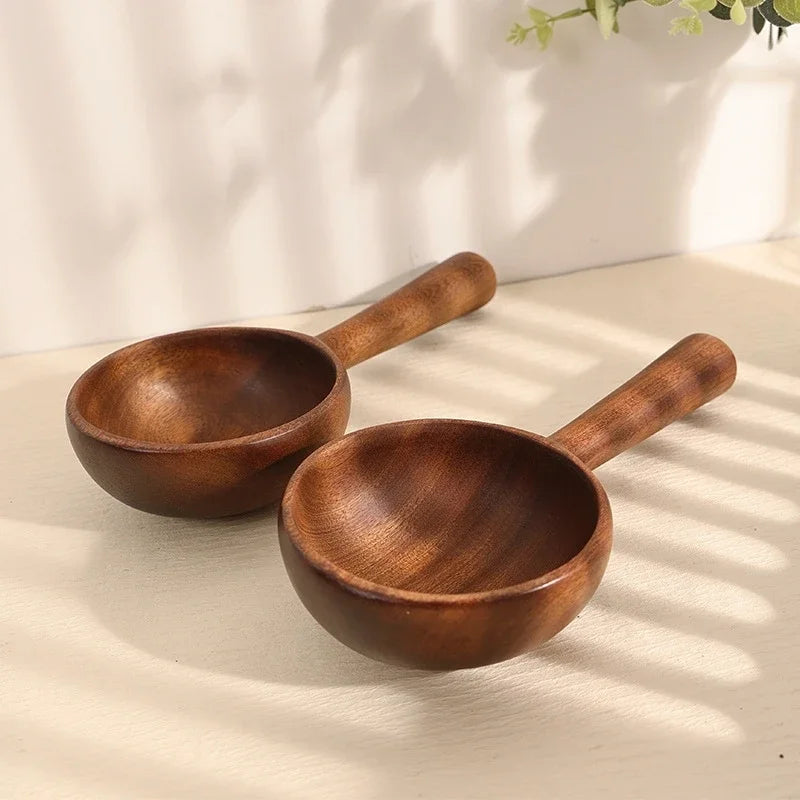 Kitchen Bar Utensils, Wooden Cutlery, Bowls, Spoons, Forks Set, Can be Used for Travel, Picnic, Portable Eco-friendly, Chunky