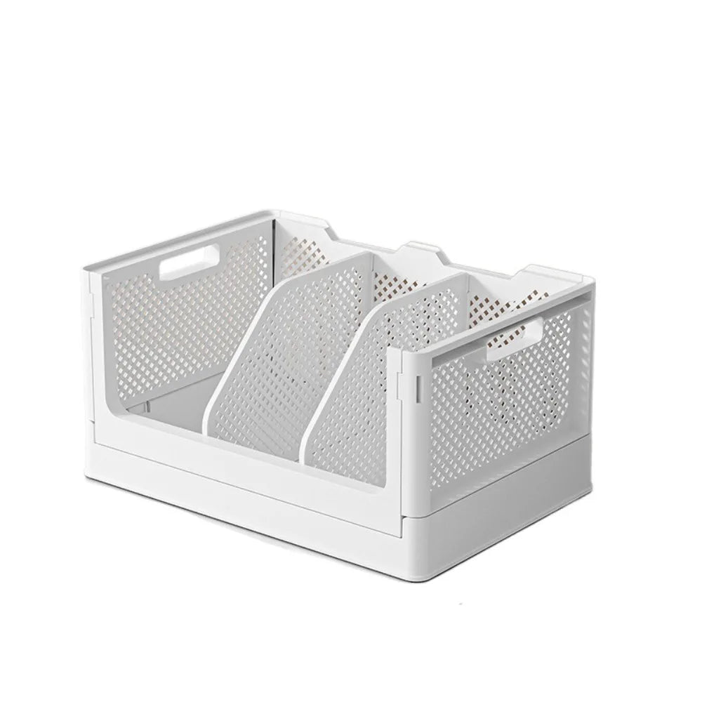 Storage Container Large Capacity Foldable Storage Basket Portable with Dividers Toys Storage Bin Multi-purpose Book Frame Snacks