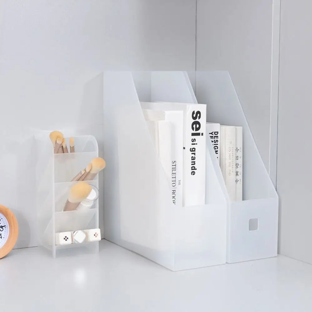 Sundries Storage Box Folding File Storage Box Desktop Organizer Transparent File Organizer Box Paper Organizer Minimalism