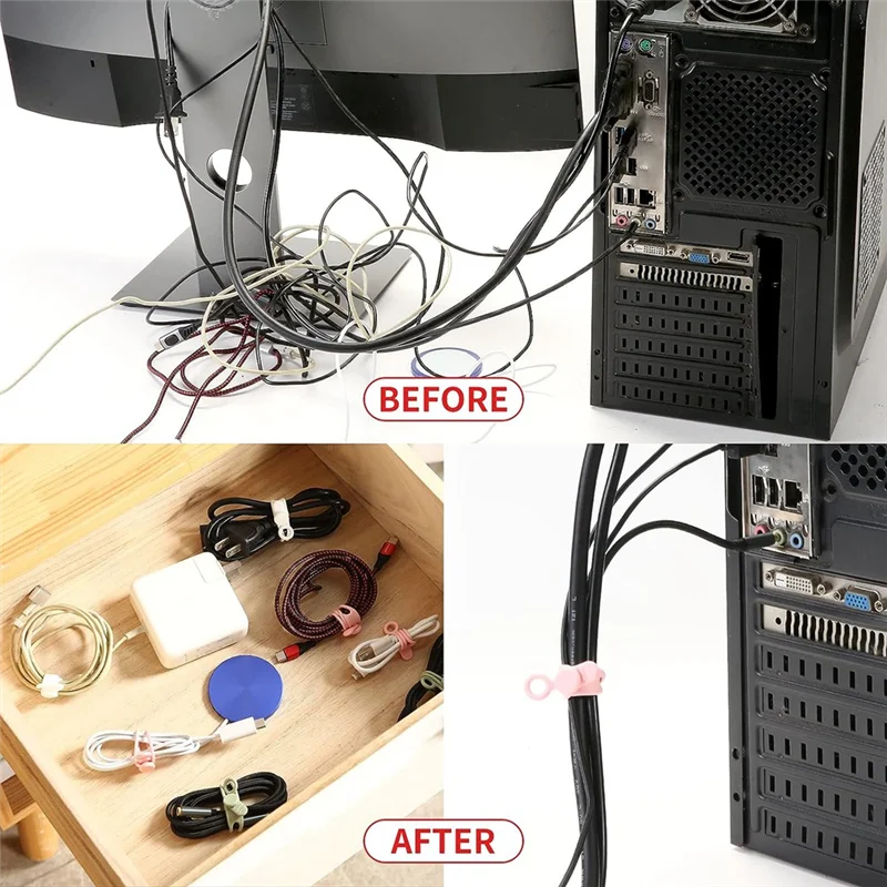 Cable Ties, Cable Management Organizer, Cable Ties, Cord Ties, Cord Organizers For Bundling And Fastening Cable Cords SALES
