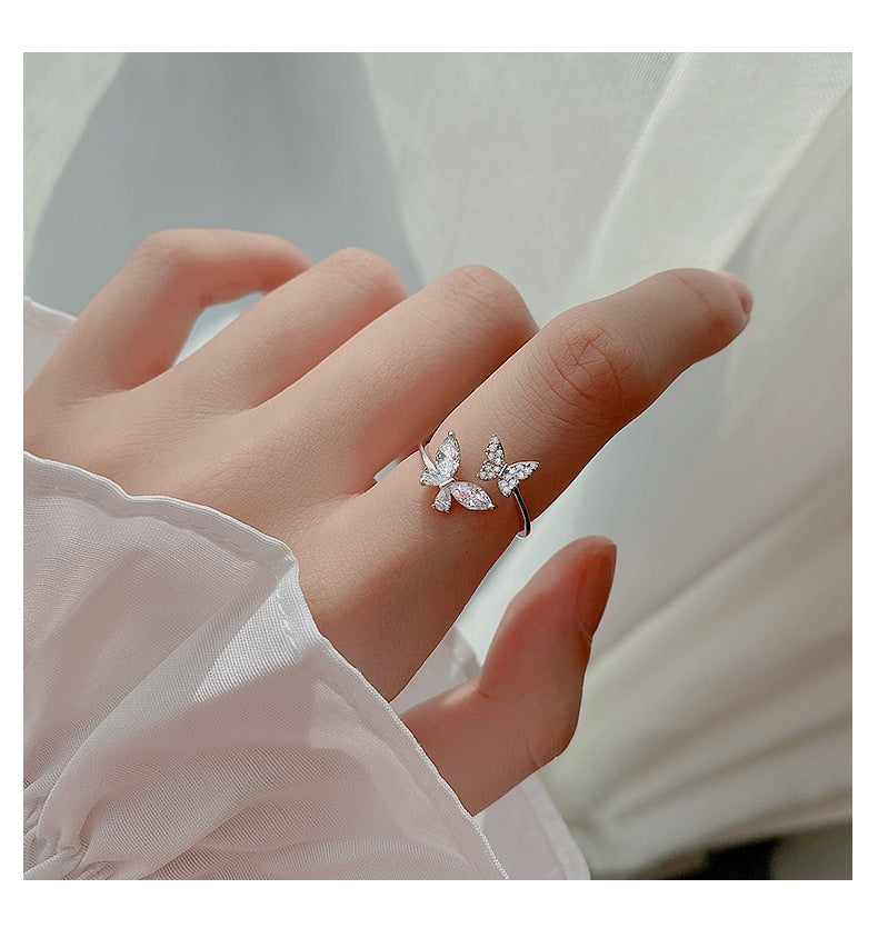 Beautiful Silver Filled Ring with Sparkling Melee Gems