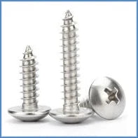 100pcs Phillips Black Self-tapping Screw Pan Head PWA Cross Round Head With Washer Cushion M1.4 M1.7 M2 M2.3 M2.6 M3 M3.5 M4