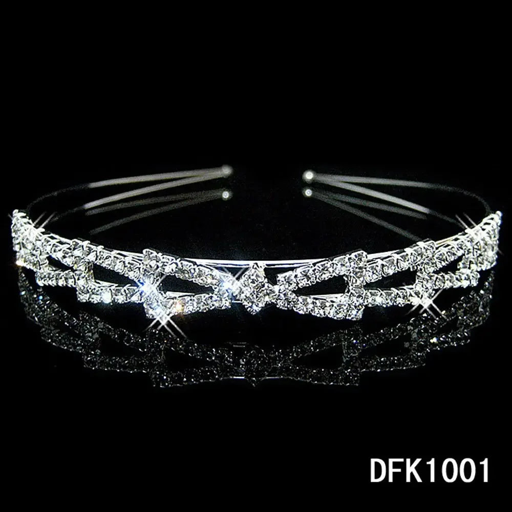 Children Tiaras and Crowns Headband Kids Girls Bridal Crystal Crown Wedding Party Accessiories Hair Jewelry Ornaments Headpiece