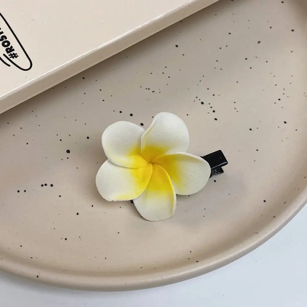 Korean Style Simulation Flower Hair Clip Bohemian Style Seaside Vacation Headwear Flower Hairpin Female Hair Accessories