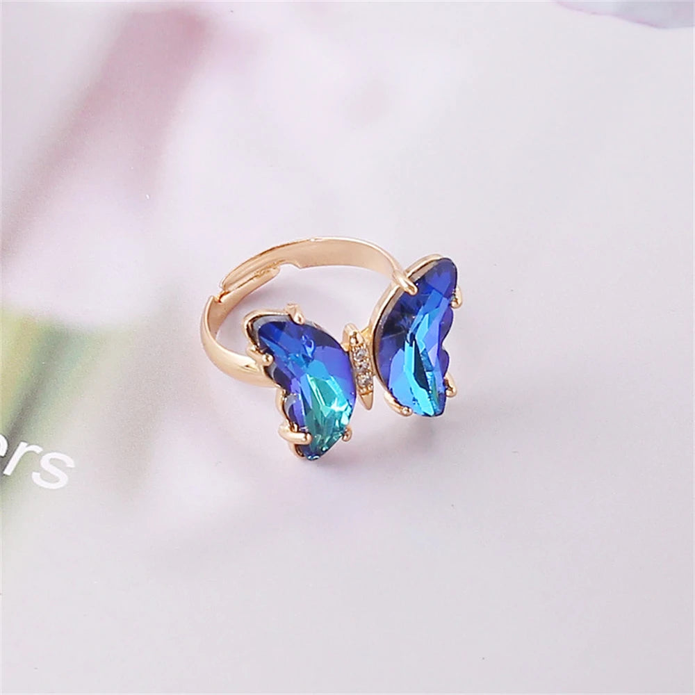 Fantasy Gem Butterfly Ring Adjustable