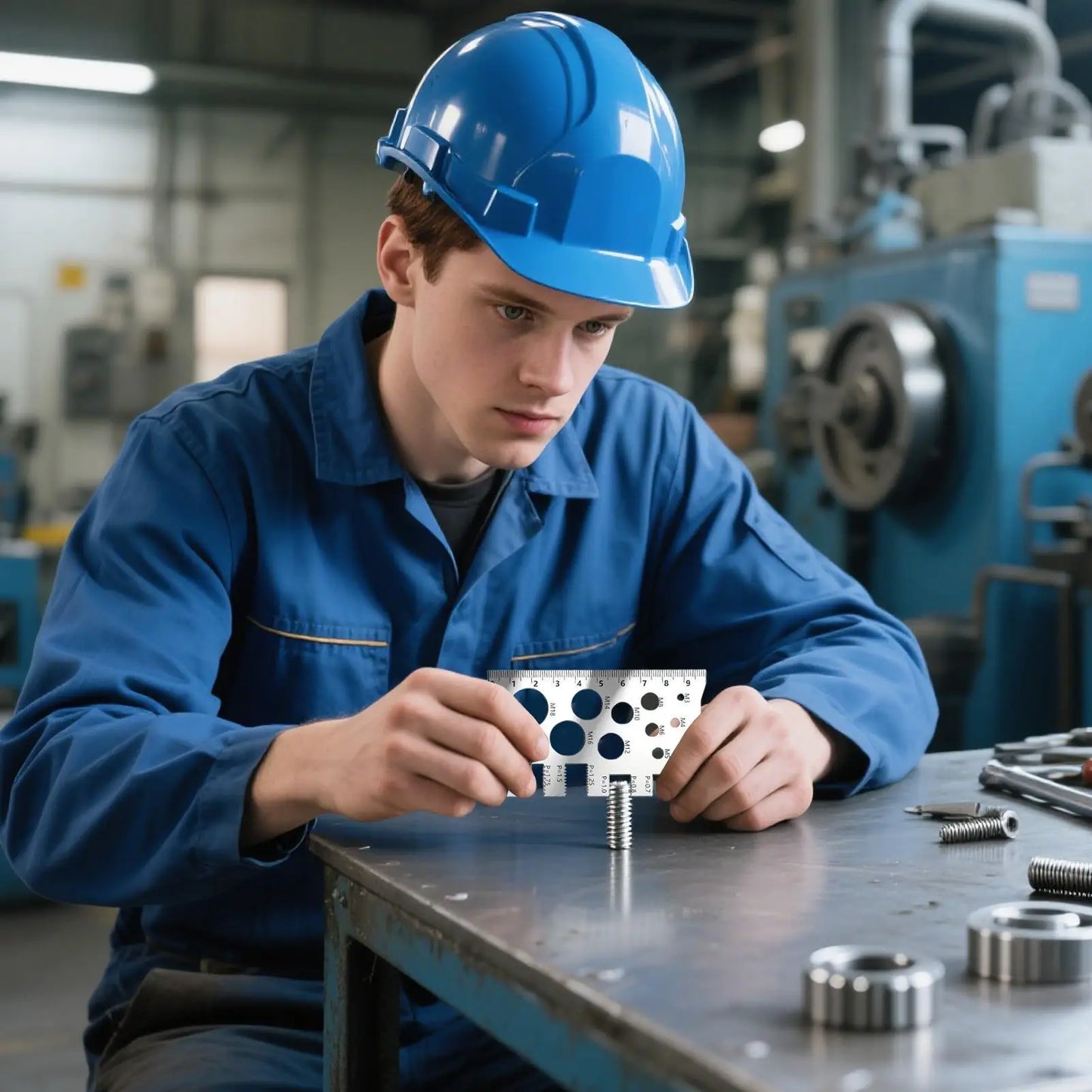 Thread Checker Screw Measurement Ruler Stainless Steel Caliper Metric Gauge Tool For Measuring Screw Pitch Bit Bolt Nut Screw