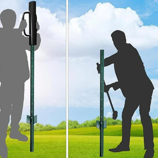 Fence Post Driver Sturdy with Handles for Residential Area U Fence Sign Pole