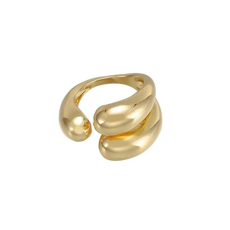 Stainless Steel Angel Wing Ring Open Adjustable Feather Ring for Men Women Couple Fashion Jewelry Anniversary Gift