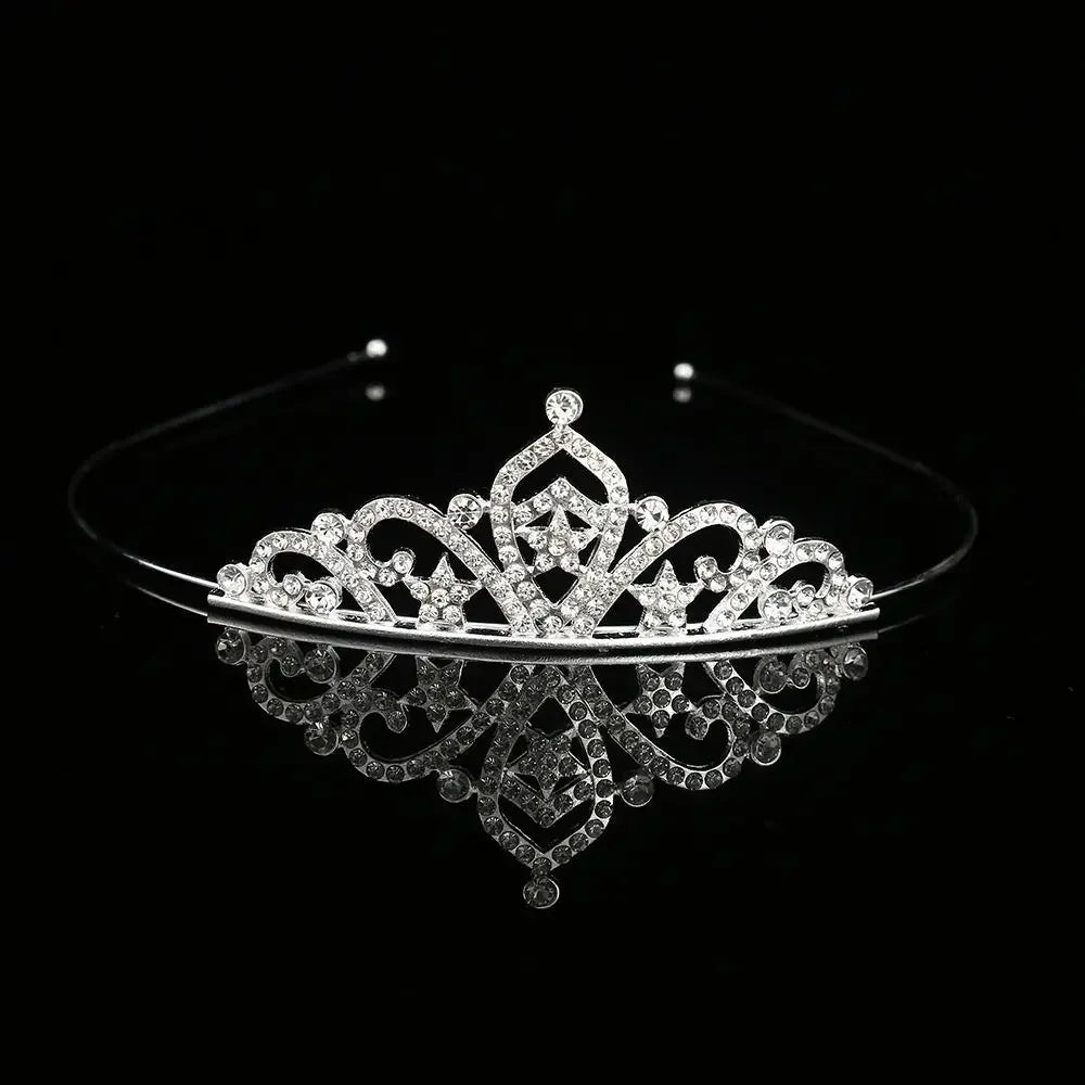 Children Tiaras and Crowns Headband Kids Girls Bridal Crystal Crown Wedding Party Accessiories Hair Jewelry Ornaments Headpiece
