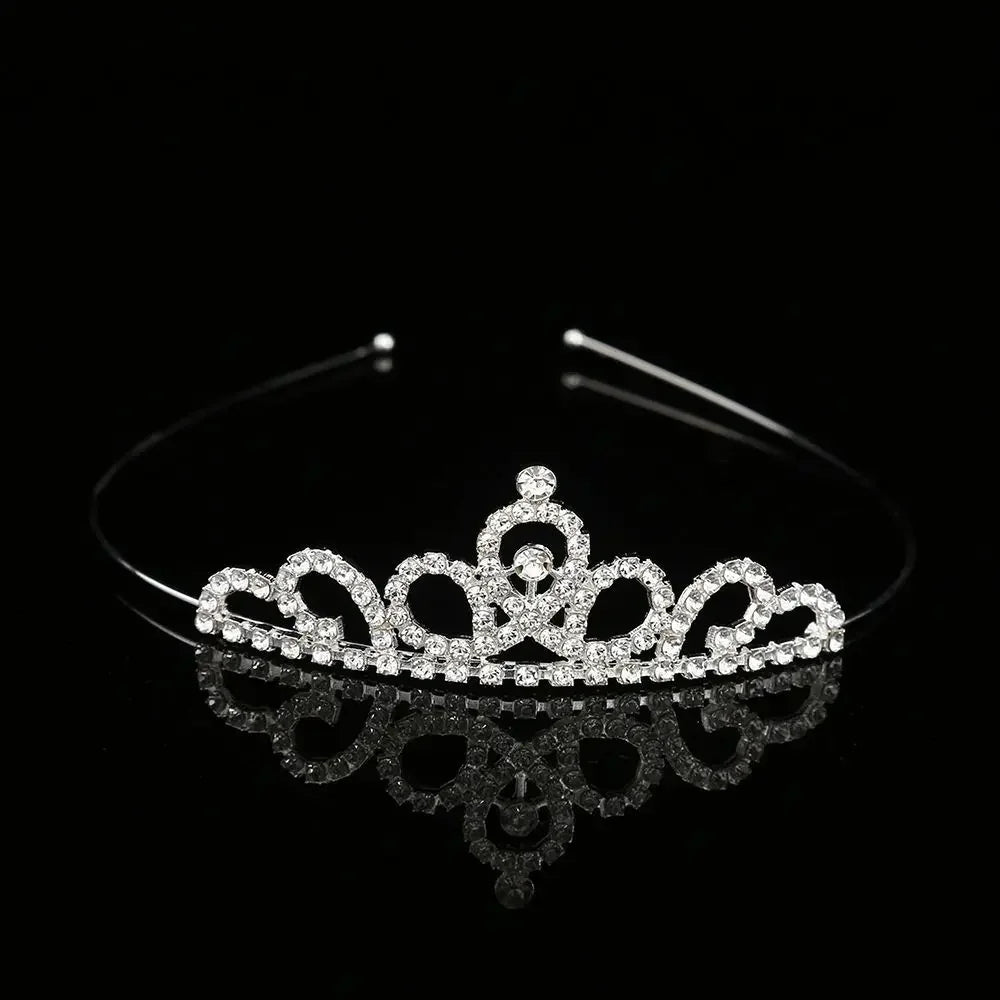 Children Tiaras and Crowns Headband Kids Girls Bridal Crystal Crown Wedding Party Accessiories Hair Jewelry Ornaments Headpiece