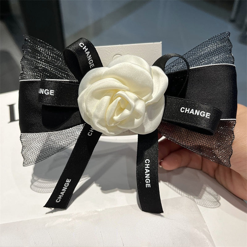 Fashion Elegant Rose Hairpin Women 2023 New Temperament Korean Headwear Flower Bows Hairclips Wholesale Accessories for