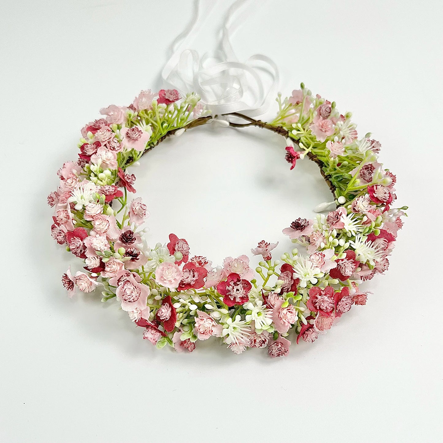 Breathable White Flower Crowns Tiaras Hairbands Romantic Sweet Gardland Women Wedding Hair Accessories for Bride Bridesmaids