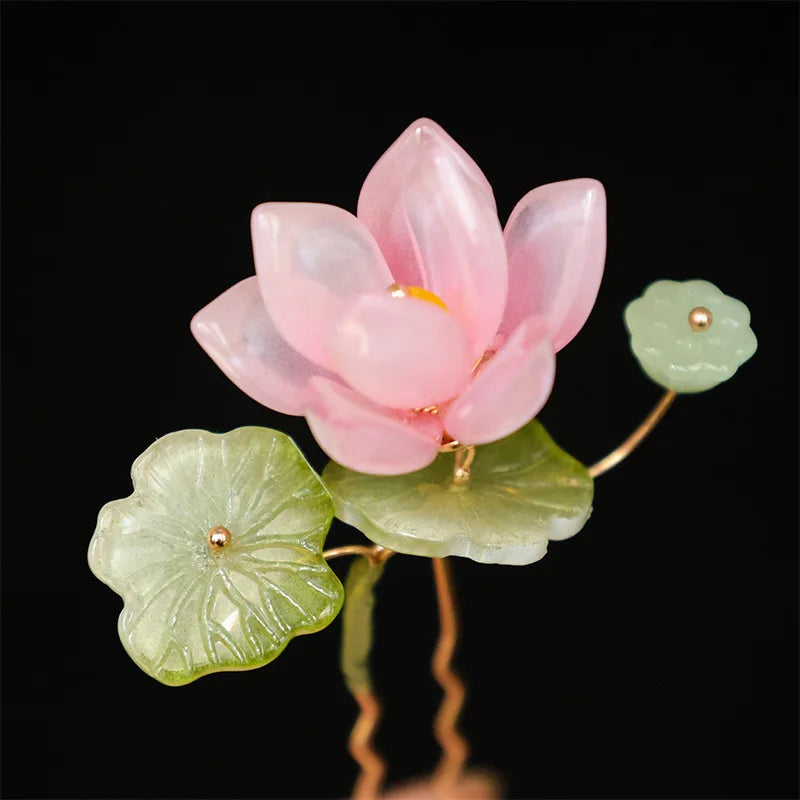 Fairy Flower Hair Clips Chinese Style Hanfu Hair Accessories For Girls Headwear Barrettes Vintage Wedding Headpiece Hair Jewelry