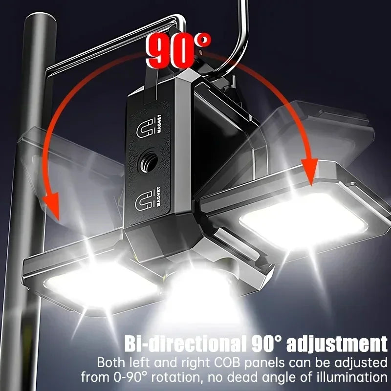2025 LED Flashlight 1000LM USB Rechargeable COB Work Lights IPX4 Waterproof Keychain Light Lantern for Outdoor Camping Hiking