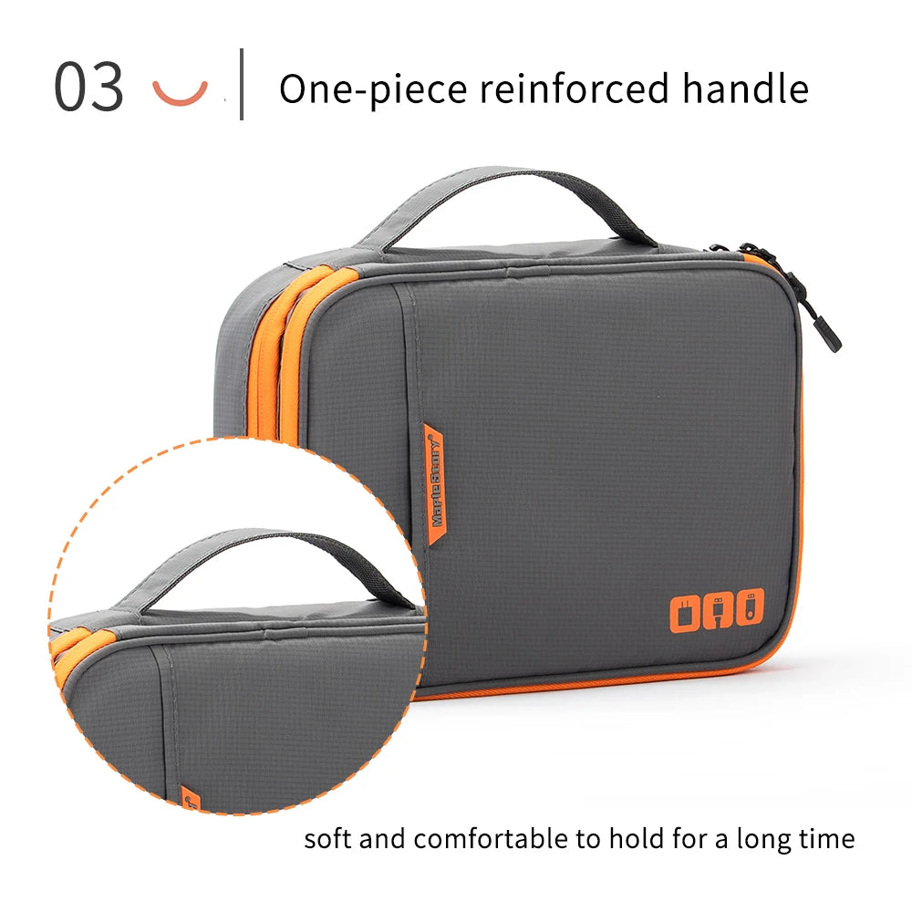 Portable Electronic Accessories Travel case,Cable Organizer Bag Gadget Carry Bag for iPad,Cables,Power,USB Flash Drive, Charger