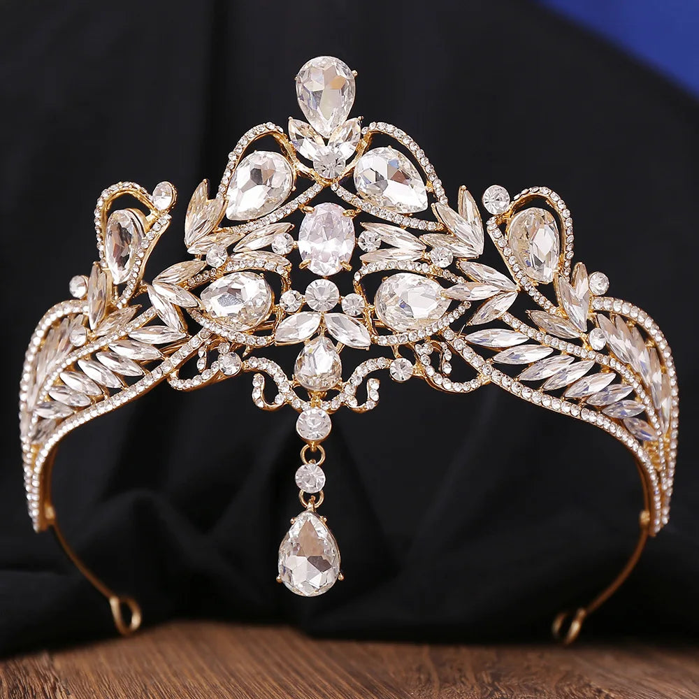 Luxury Wedding Crown for Bride Tiaras Rhinestone Hair Jewelry Gifts Crystal Hair Accessories Women Headband Bridal Headwear (Free Shipping) 💝🌹💖