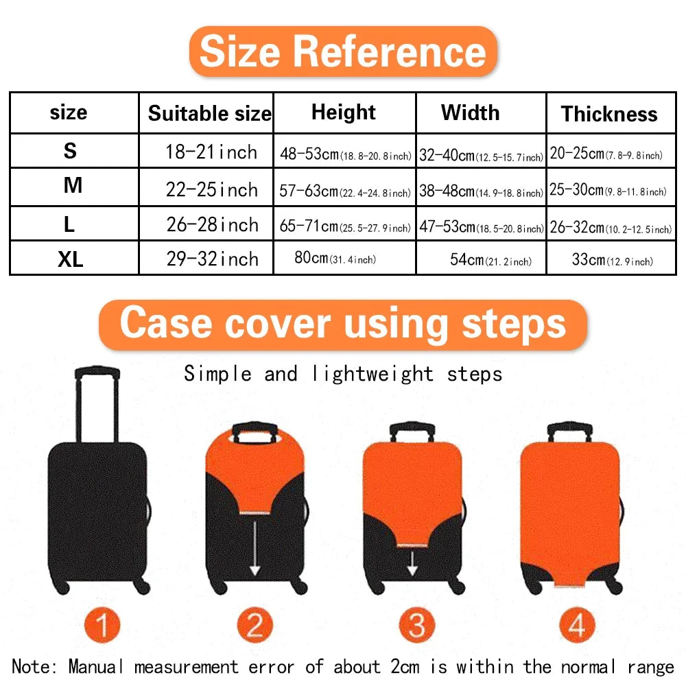 Travel Essentials Suitcase Case for 18-32 Inch Walls Print Trolley Protective Covers Holiday Traveling Accessories Luggage Cover