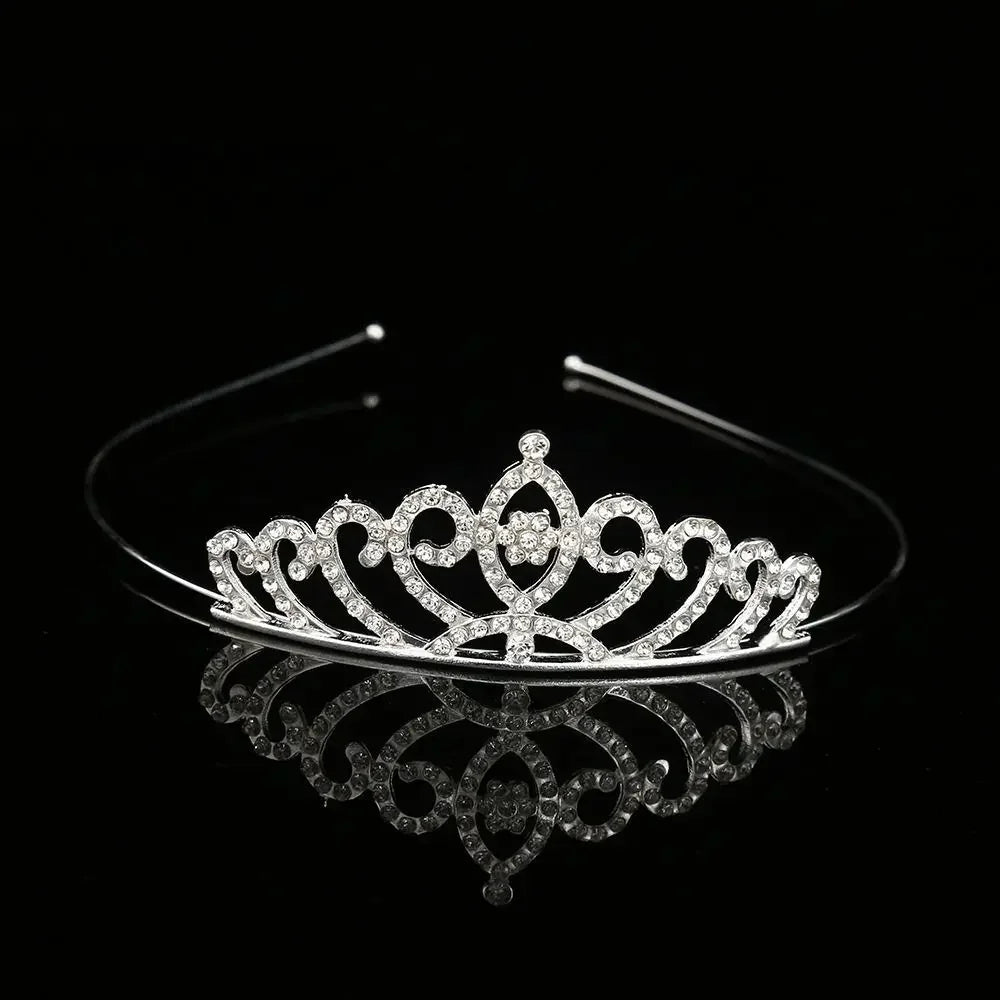 Children Tiaras and Crowns Headband Kids Girls Bridal Crystal Crown Wedding Party Accessiories Hair Jewelry Ornaments Headpiece
