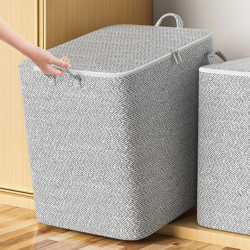 Stereoscopic Storage Boxes Household Storage Boxes With Windows Organizing Boxes Fabric Foldable Large Capacity Closet Storage