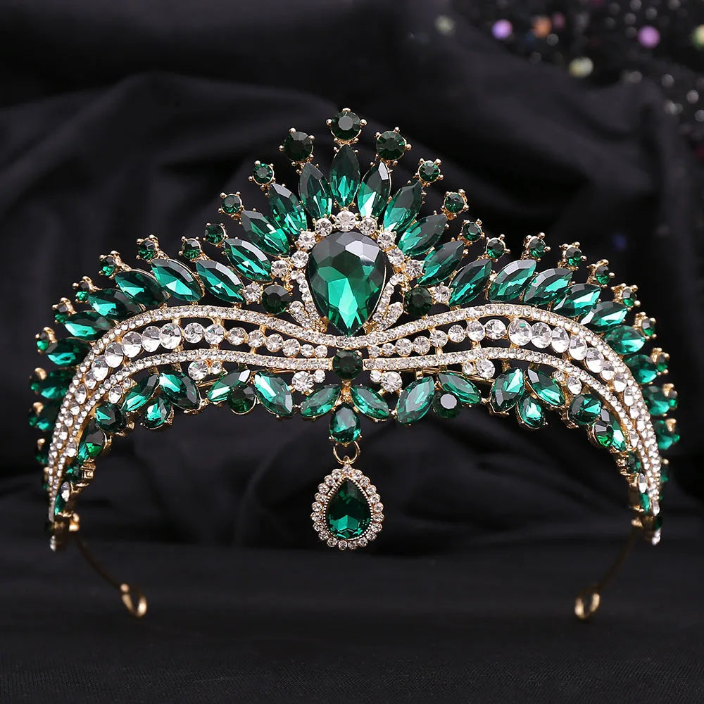 Luxury Wedding Crown for Bride Tiaras Rhinestone Hair Jewelry Gifts Crystal Hair Accessories Women Headband Bridal Headwear (Free Shipping) 💝🌹💖