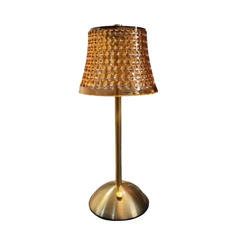 Luxury Decorative Table Lamps Retro Crystal Table Lamp Rechargeable Touch Bedside Lamp Bedroom Bedside Night Lamp Dining Room