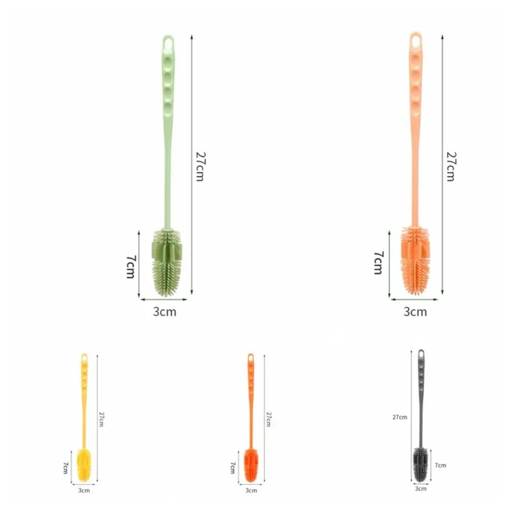 Cleaning Supplies Silicone Cup Brush Long Handle Portable Cup Scrubber Multipurpose Bottle Cleaning Brush Household