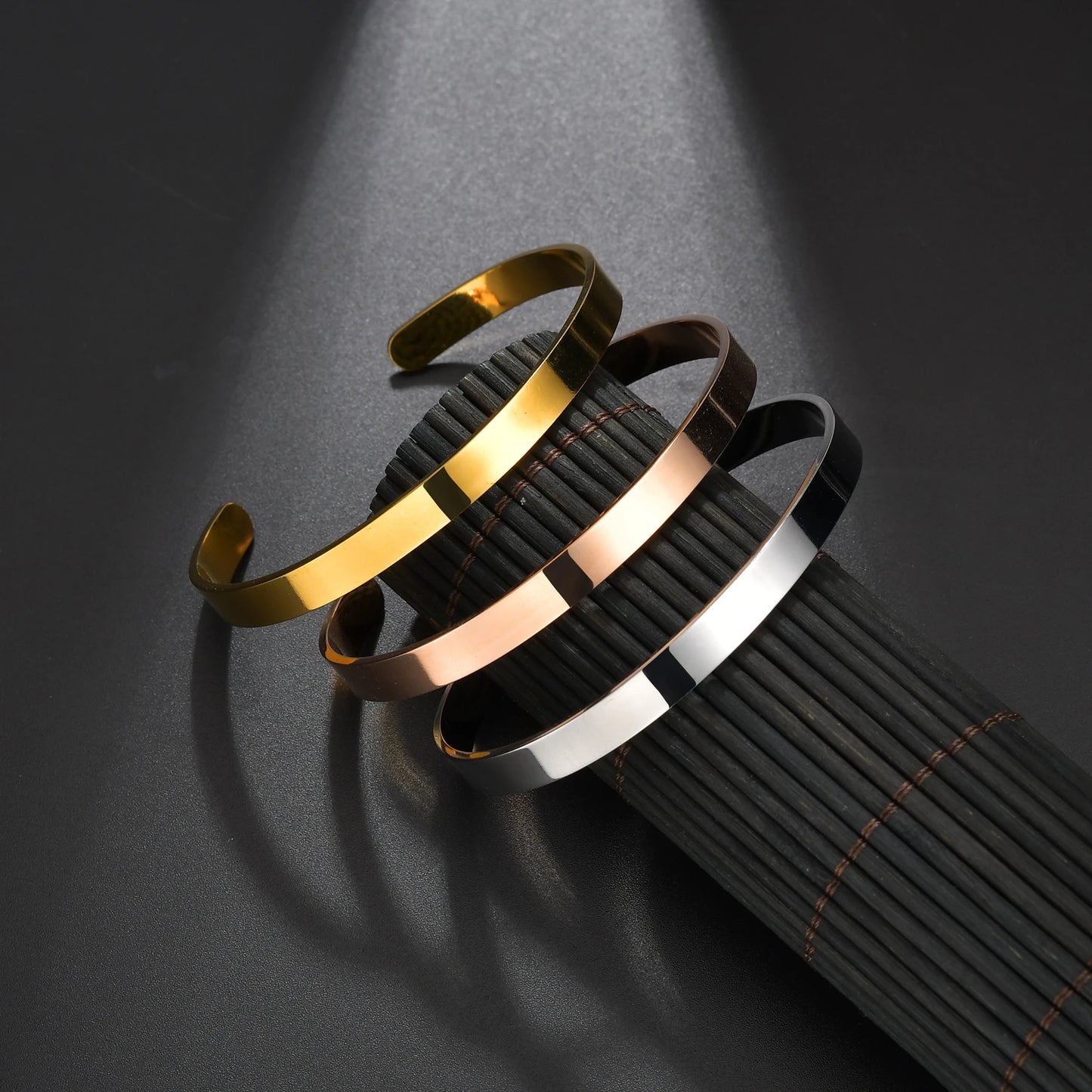 Customized Bracelets Engraving Name Stainless Steel Bracelets Accessories for Women Personalized Adjustable Bangle Jewelry Gift