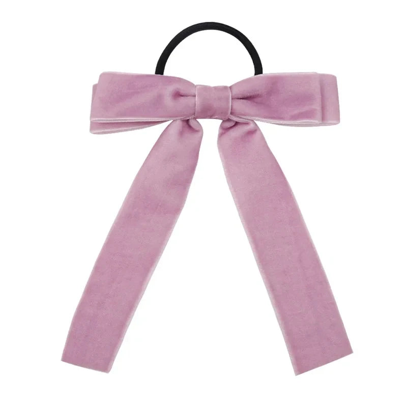 1Pcs Cute Bows Hair Ties For Girls Elastic Kids Hair Bands Holders Shine Headwear Girl Hair Accessories Scrunchie Ornaments Gift